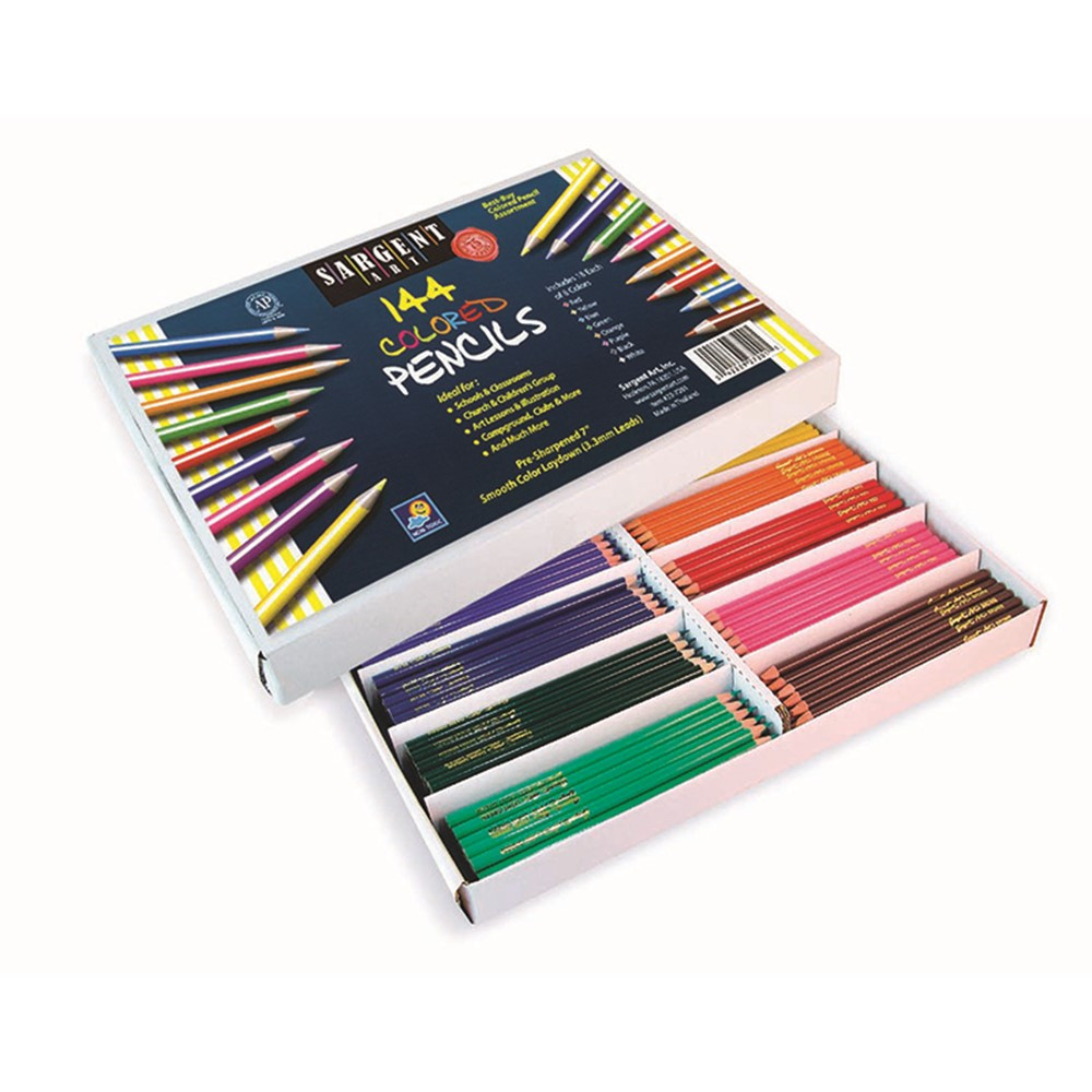 SAR227201 - 144Ct Sargent Colored Pencil Best Buy Assortment 8 Colors 18 Of Each in Colored Pencils