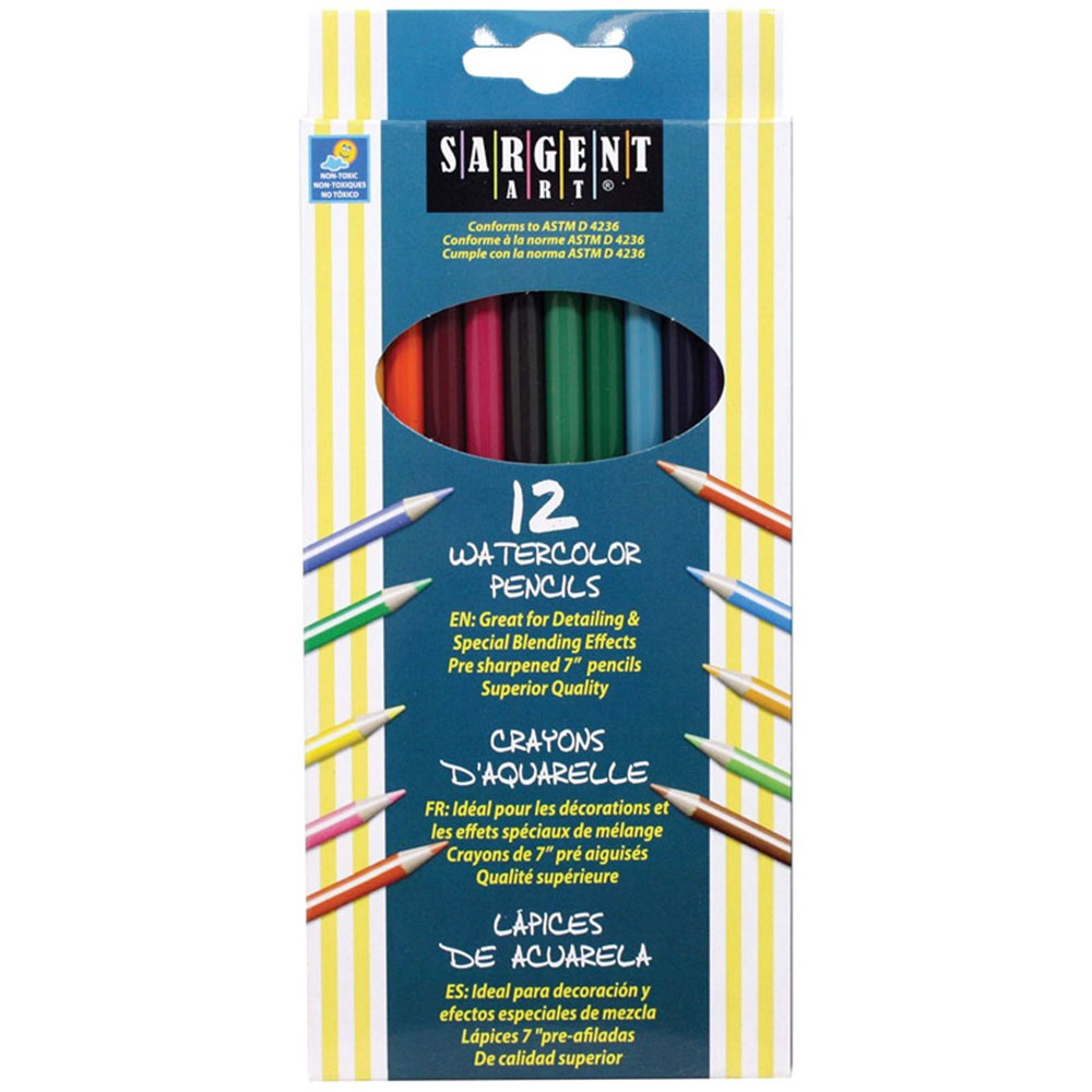 SAR227204 - 12Ct Sargent Watercolor Pencil 7 In in Colored Pencils