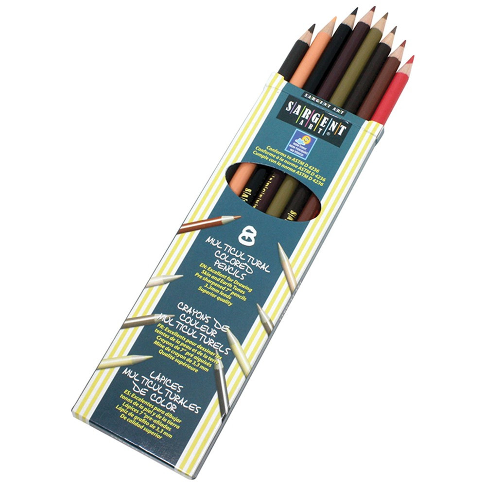 SAR227208 - 8Ct Sargent Colors Of My Friends Multicultural Pencil 7 In in Colored Pencils