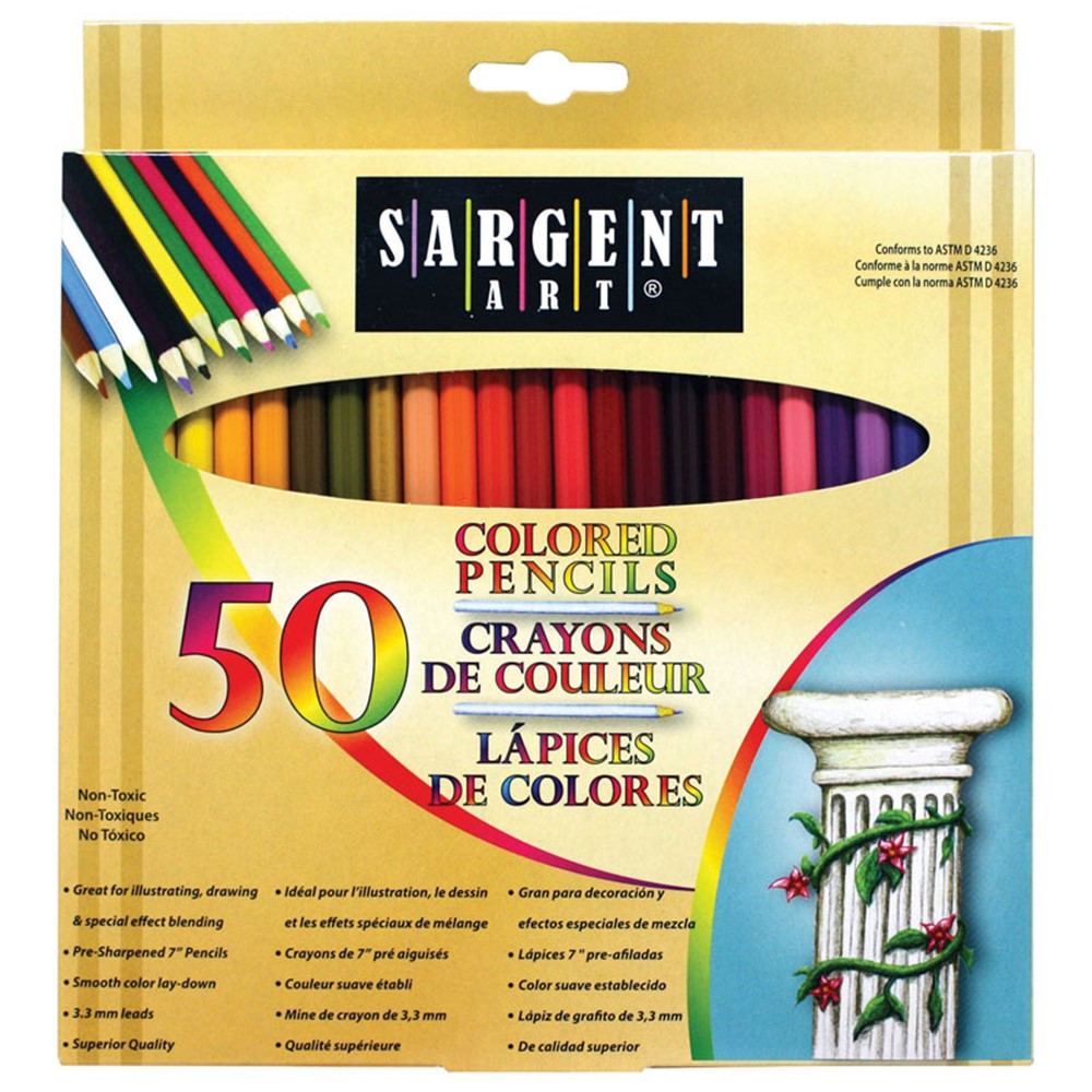 SAR227251 - Colored Pencils 50 Color Set in Colored Pencils
