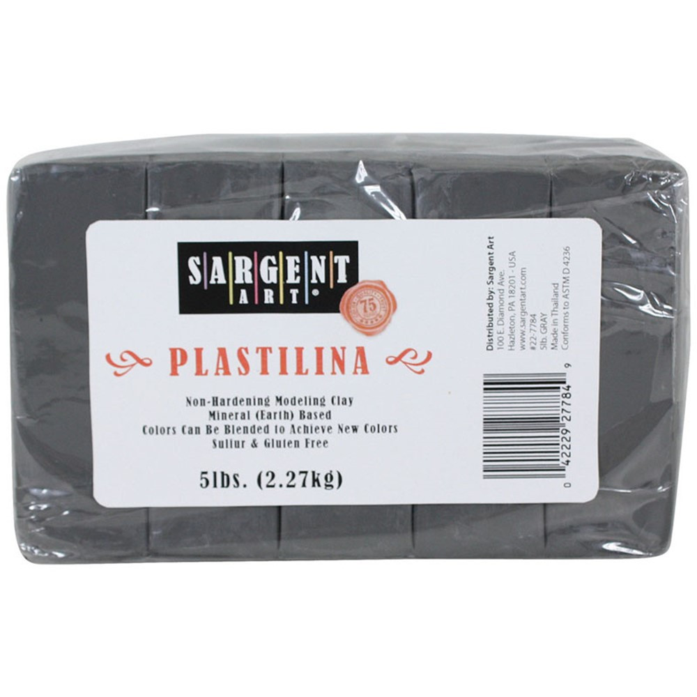 Plastilina Non-Hardening Modeling Clay, 5 lbs., Gray - SAR227784 | Sargent Art  Inc. | Clay & Clay Tools