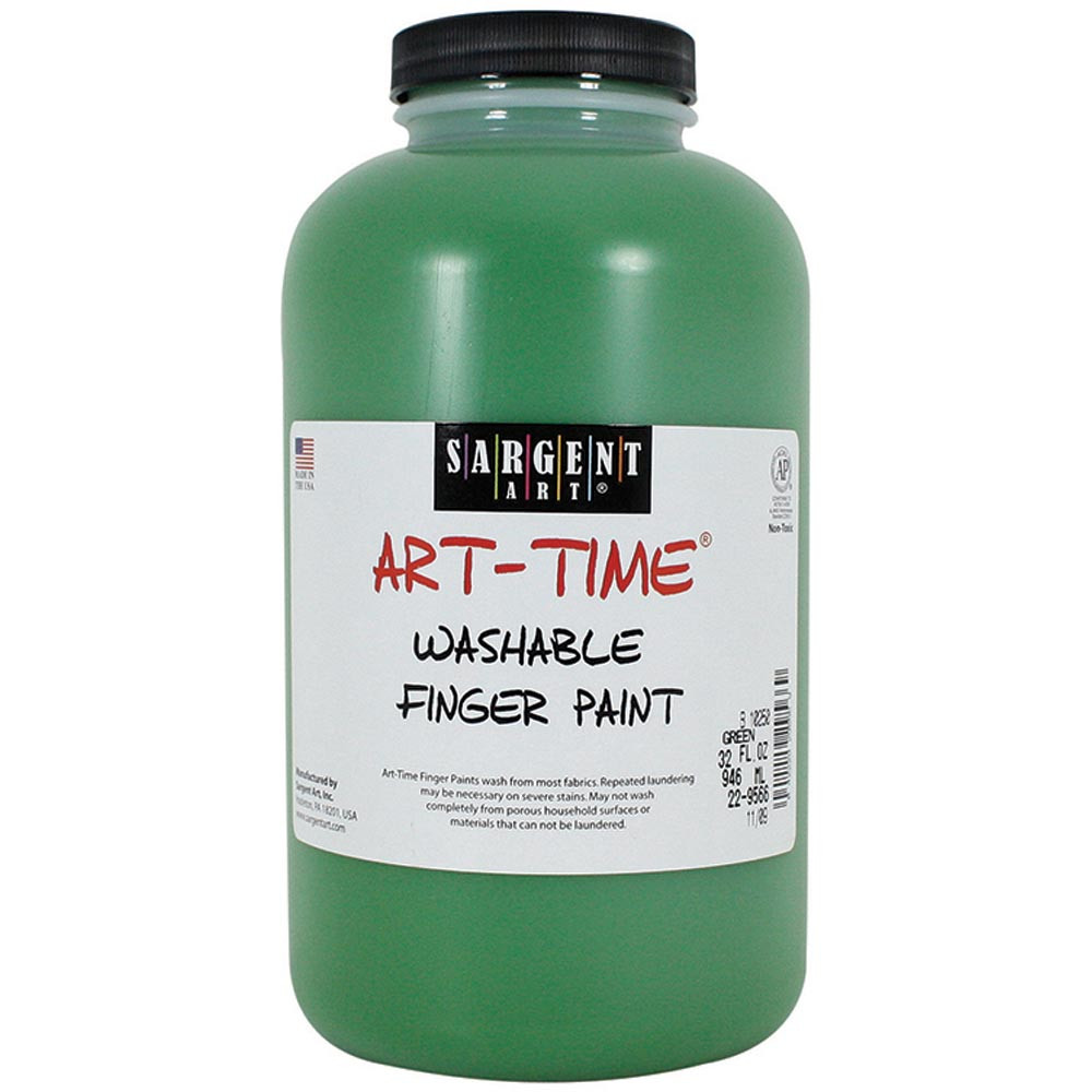SAR229566 - 32Oz Washable Finger Paint Green in Paint