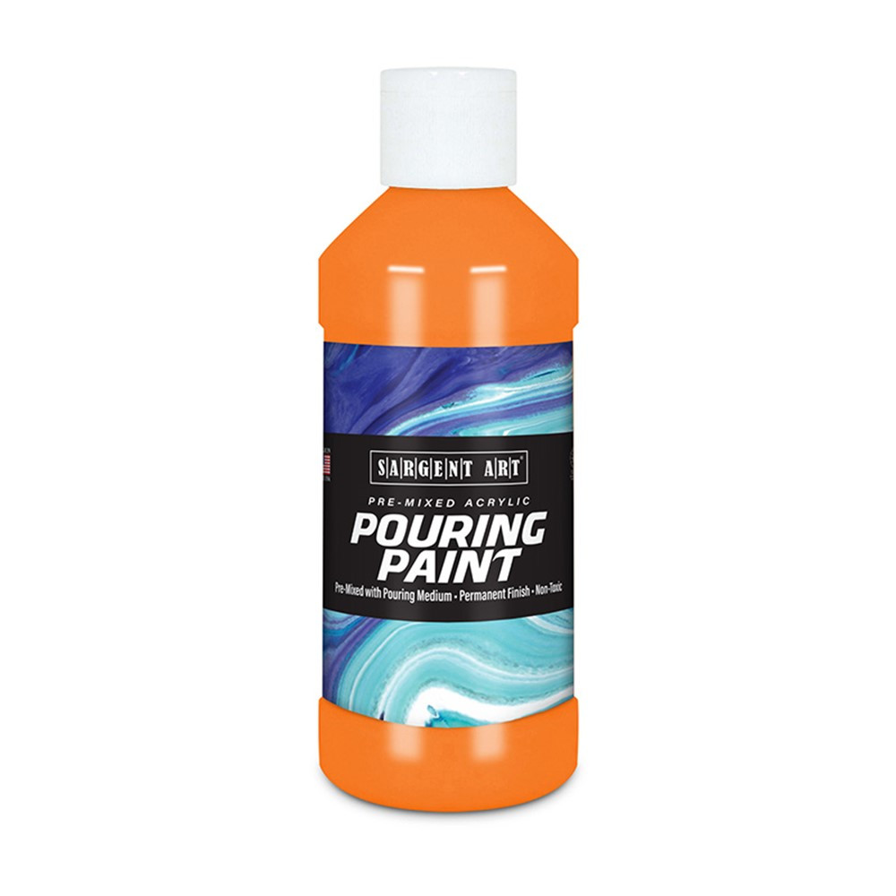 Acrylic Pouring Paint, 8 oz, Orange - SAR268414 | Sargent Art  Inc. | Paint