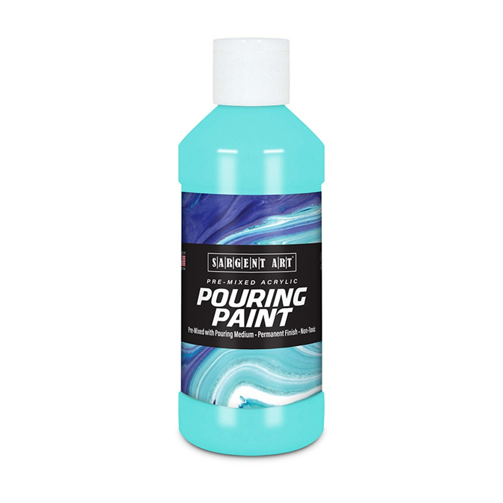 Acrylic Pouring Paint, 8 oz, Turquoise - SAR268461 | Sargent Art  Inc. | Paint
