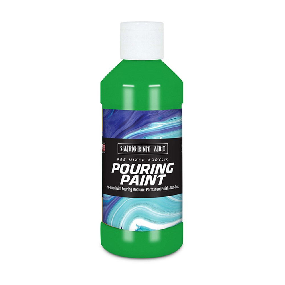 Acrylic Pouring Paint, 8 oz, Green - SAR268466 | Sargent Art  Inc. | Paint