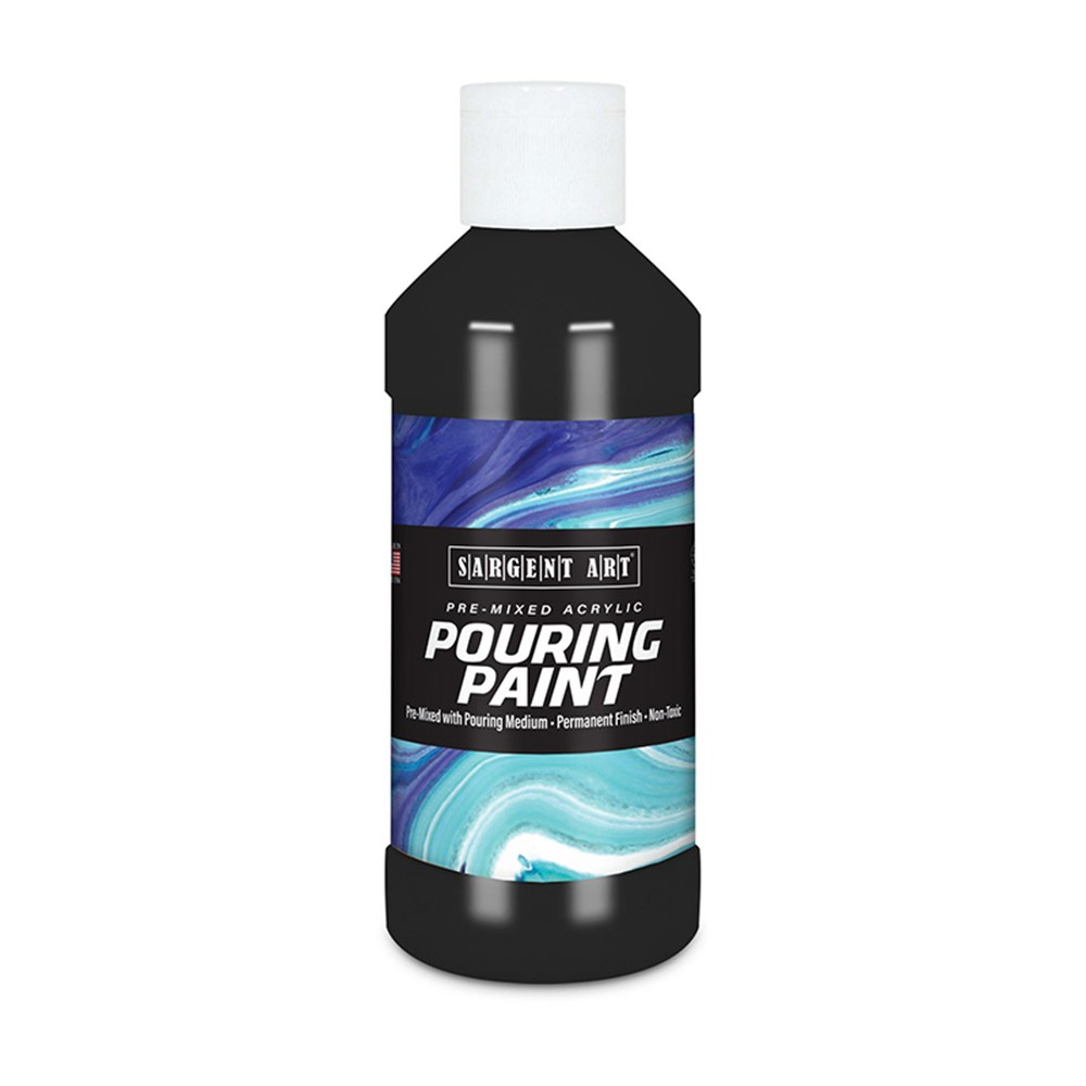Acrylic Pouring Paint, 8 oz, Black - SAR268485 | Sargent Art  Inc. | Paint