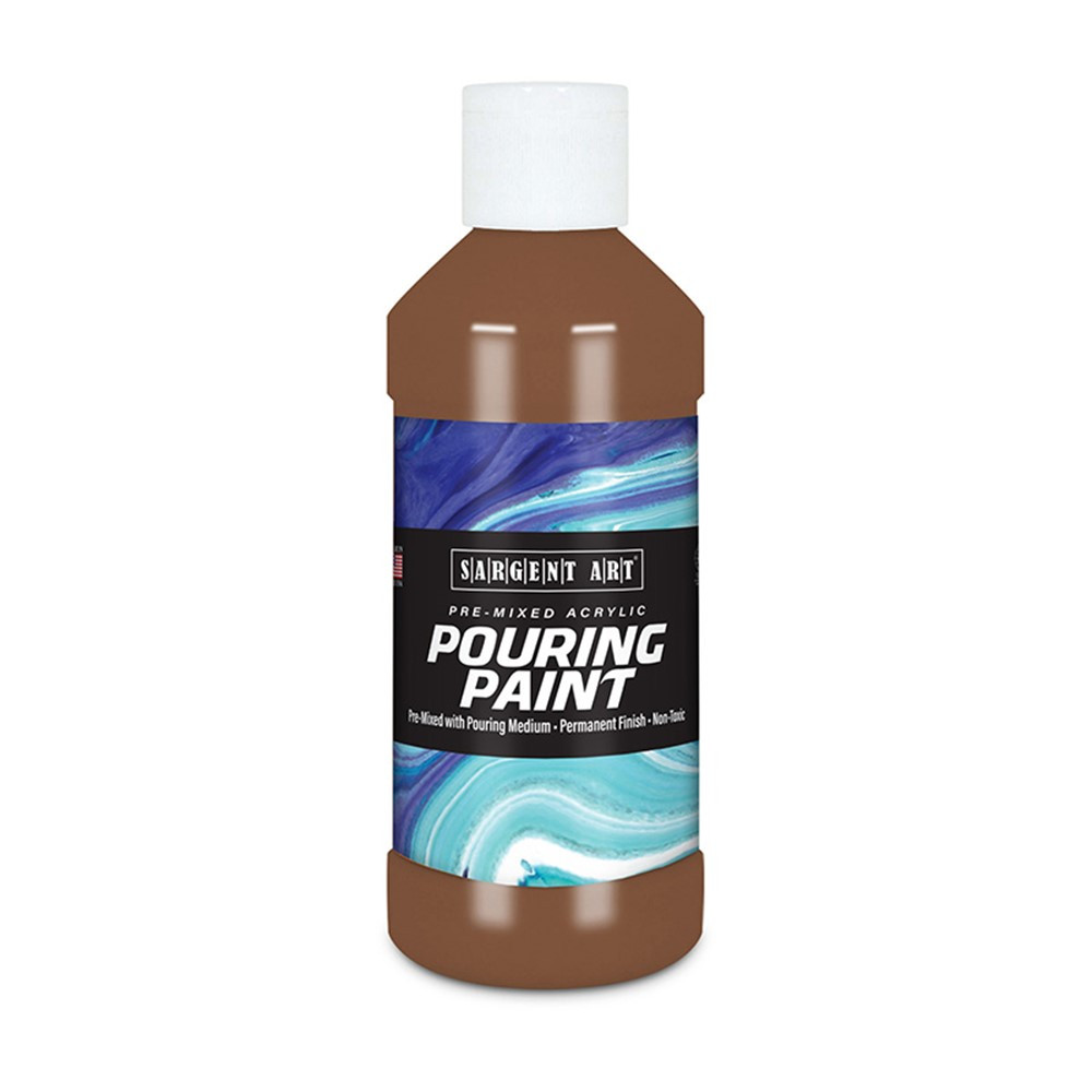 Acrylic Pouring Paint, 8 oz, Brown - SAR268488 | Sargent Art  Inc. | Paint