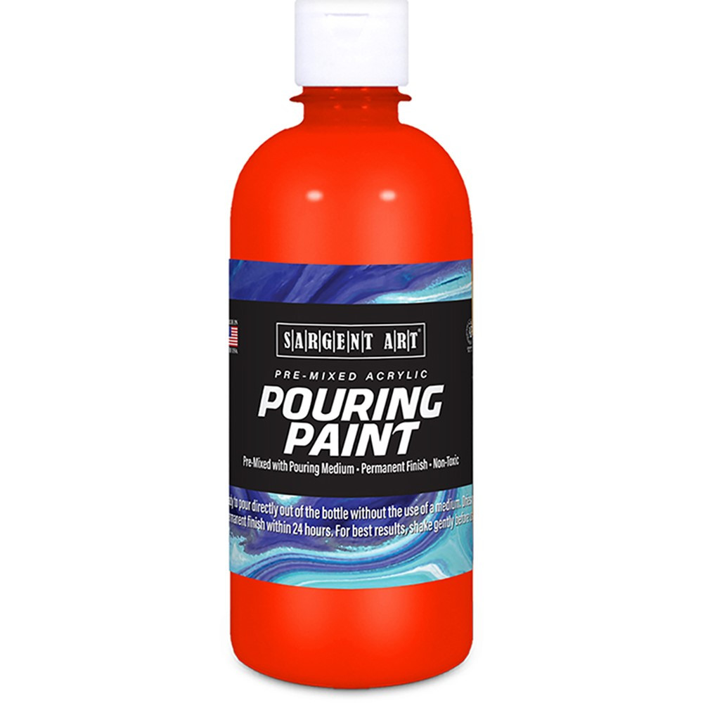 Acrylic Pouring Paint, 16 oz, Red - SAR268520 | Sargent Art  Inc. | Paint