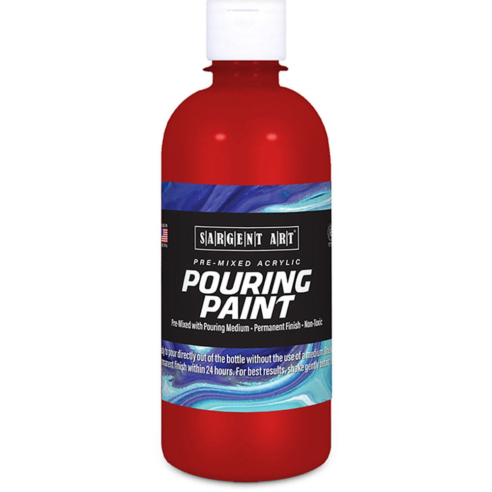 Acrylic Pouring Paint, 16 oz, Rubine Red - SAR268549 | Sargent Art  Inc. | Paint