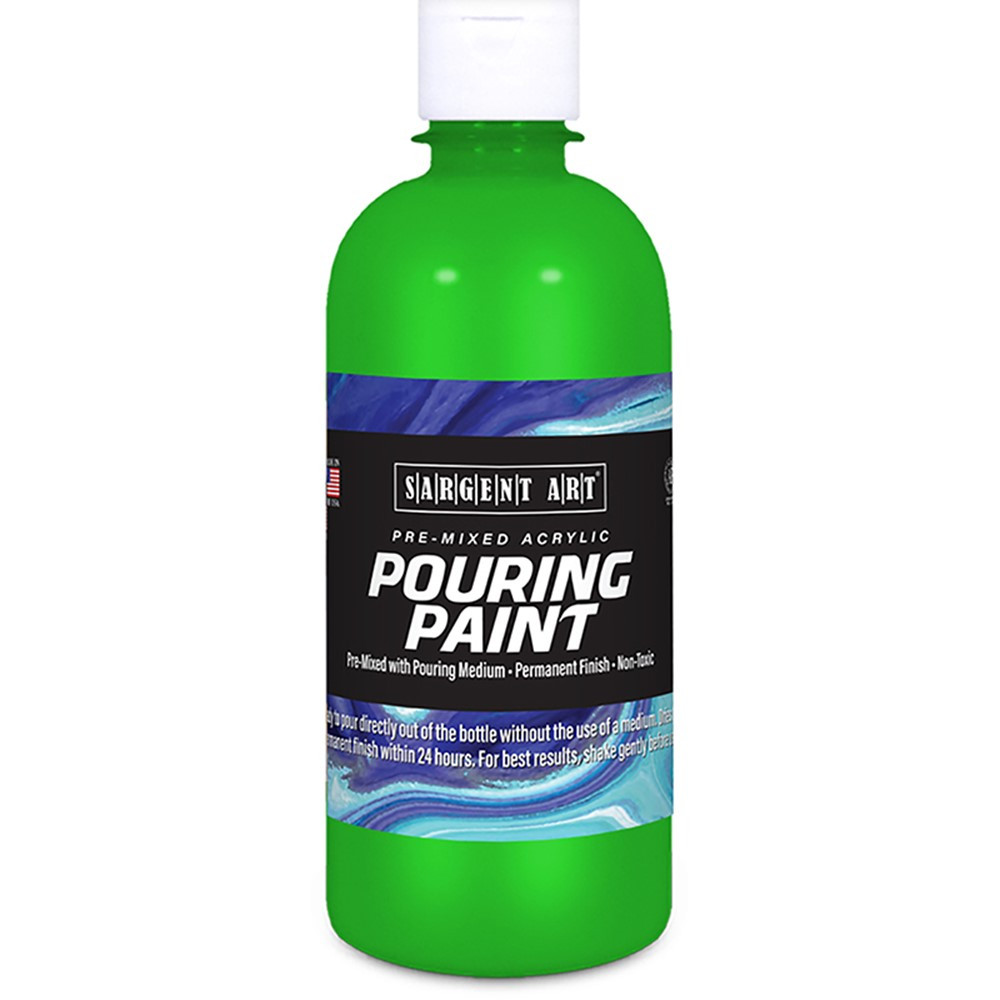 Acrylic Pouring Paint, 16 oz, Green - SAR268566 | Sargent Art  Inc. | Paint