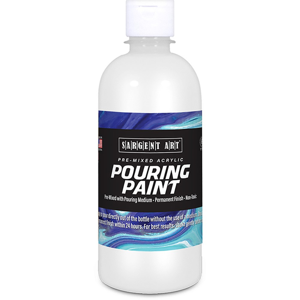 Acrylic Pouring Paint, 16 oz, White - SAR268596 | Sargent Art  Inc. | Paint