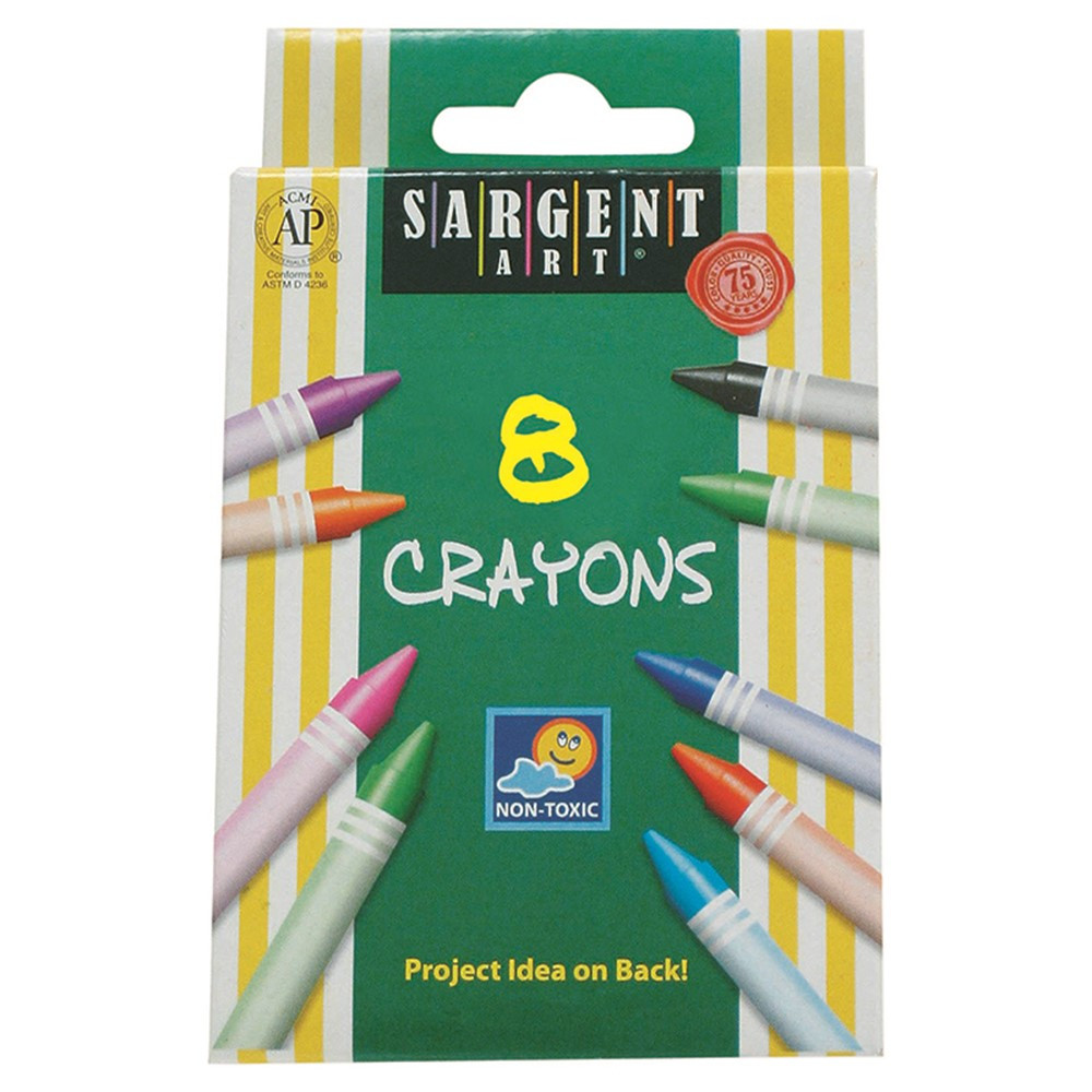 SAR550908 - Sargent Art Crayons 8 Count Tuck Bx in Crayons