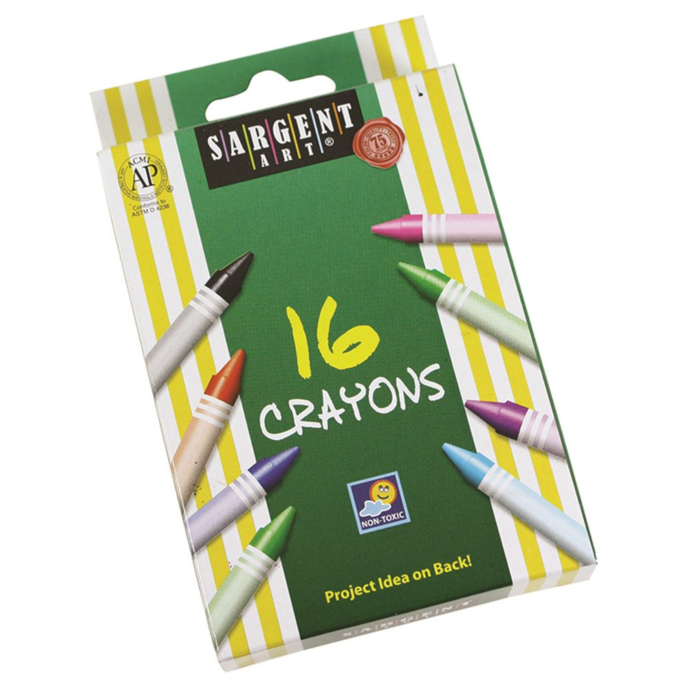 SAR550916 - Sargent Art Crayons 16 Count Tuck Box in Crayons