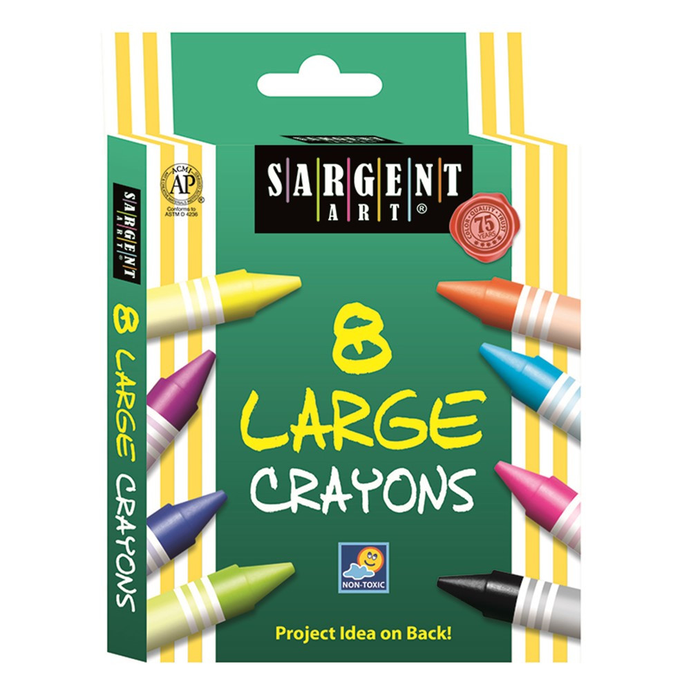 SAR550961 - Sargent Art Crayons Jumbo 8 Count Tuck Box in Crayons