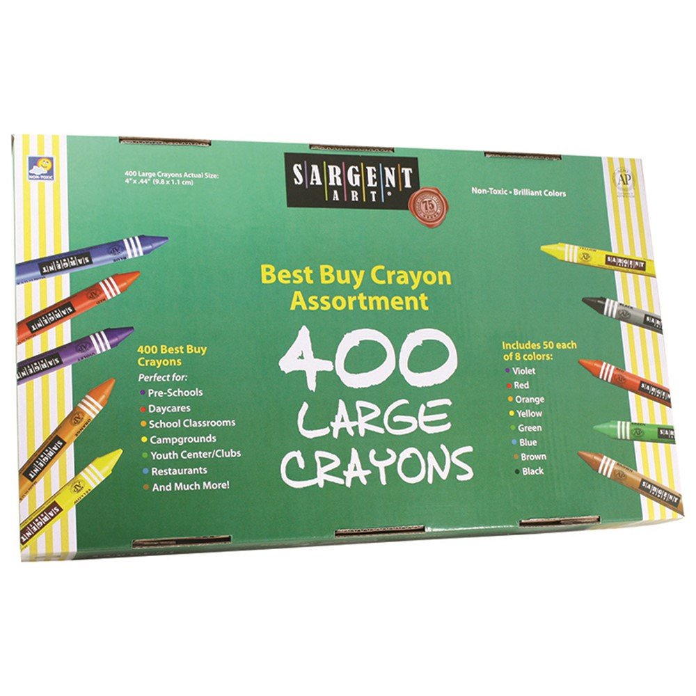 SAR553250 - Sargent Art Best Buy Crayon Asst Lg Size 400 Ct in Crayons