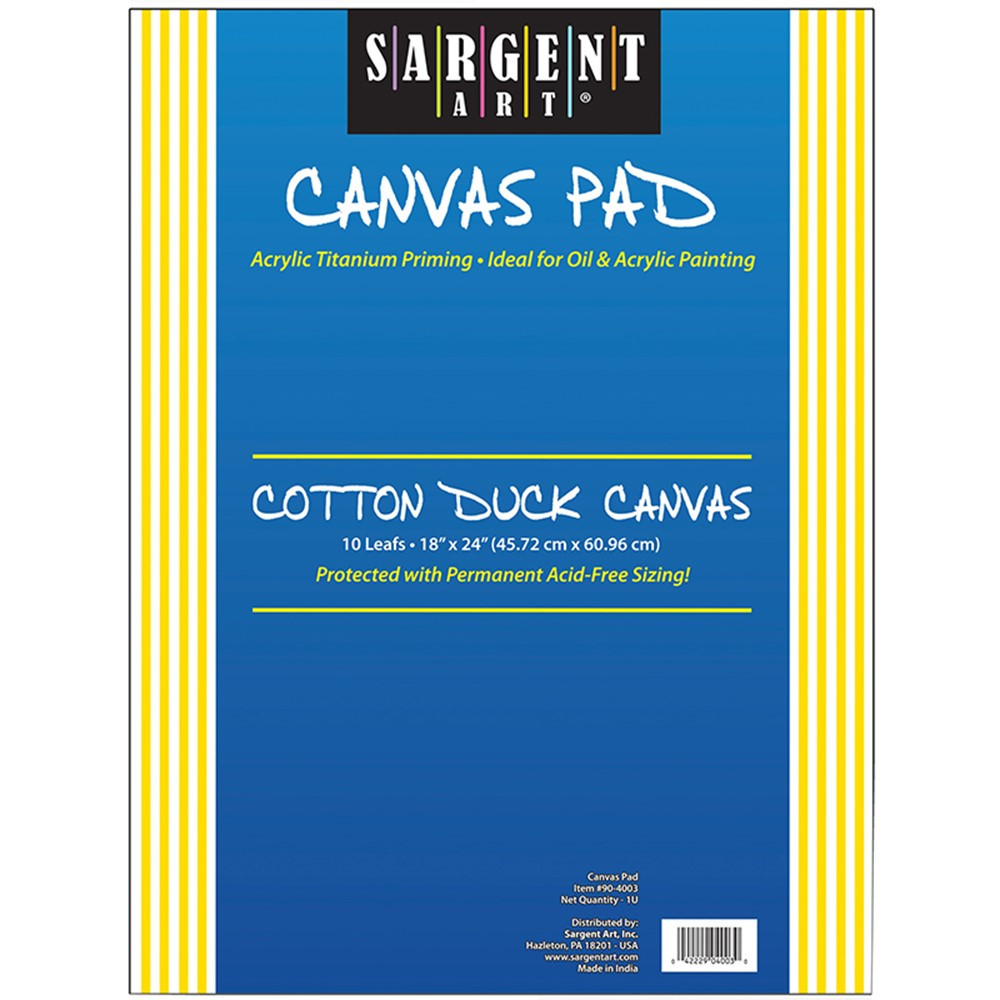 SAR904003 - Sargent Art Canvas Pad 18 X 24 in Canvas