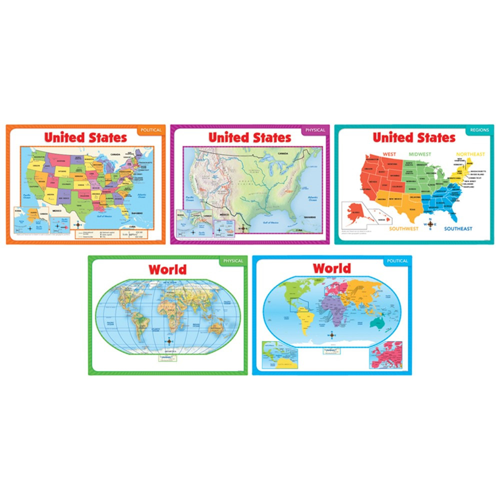 SC-541743 - Teaching Maps Bulletin Board Set in Social Studies