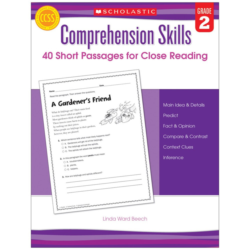 SC-546053 - Comprehension Skills Gr 2 40 Short Passages For Close Reading in Comprehension