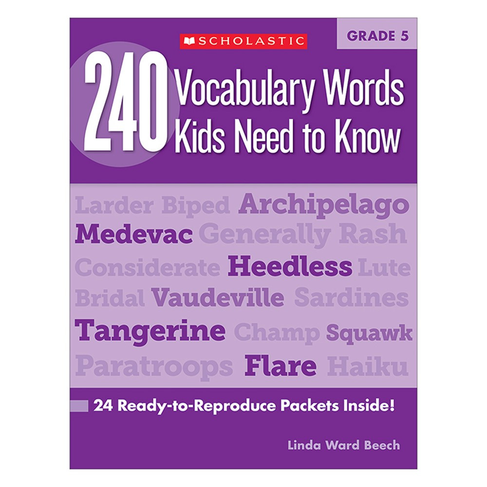 SC-546865 - 240 Vocabulary Words Kids Need To Know Gr 5 in Vocabulary Skills