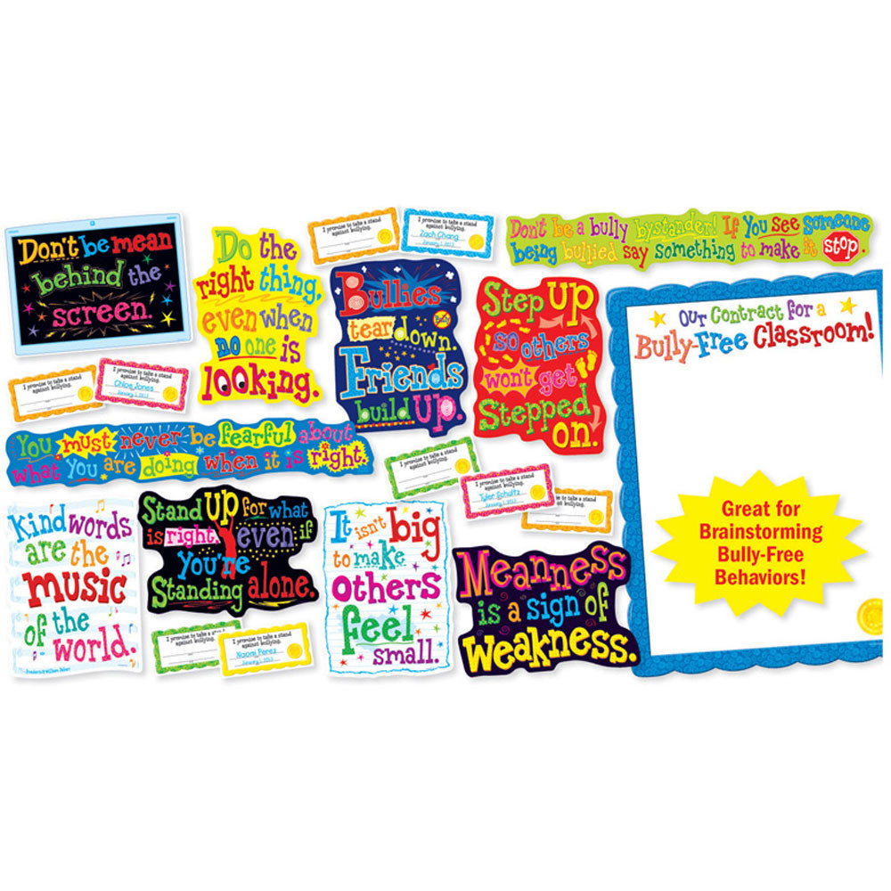 SC-553079 - Our Bully Free Classroom Bulletin Board Set in Classroom Theme