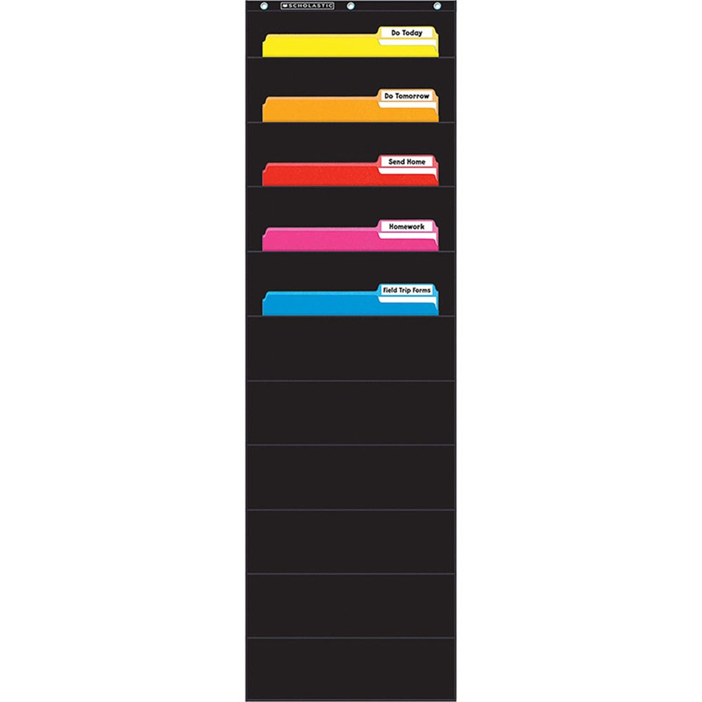 File Organizer (Black) Pocket Chart - SC-573276 | Scholastic Teaching Resources | Pocket Charts