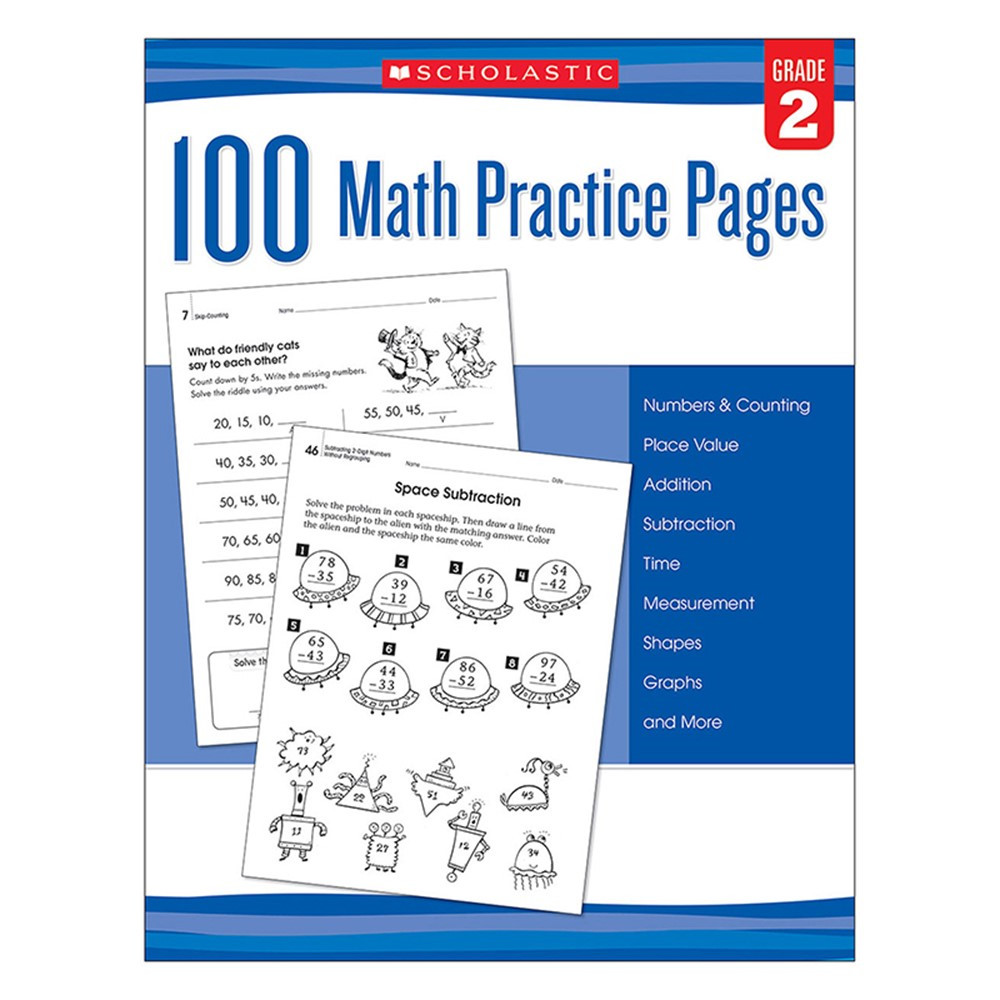 SC-579938 - 101 Math Practice Pages Gr 2 in Activity Books