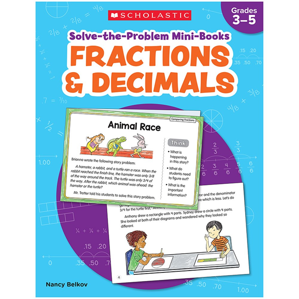 Solve-the-Problem Mini Books: Fractions & Decimals - SC-736590 | Scholastic Teaching Resources | Fractions & Decimals