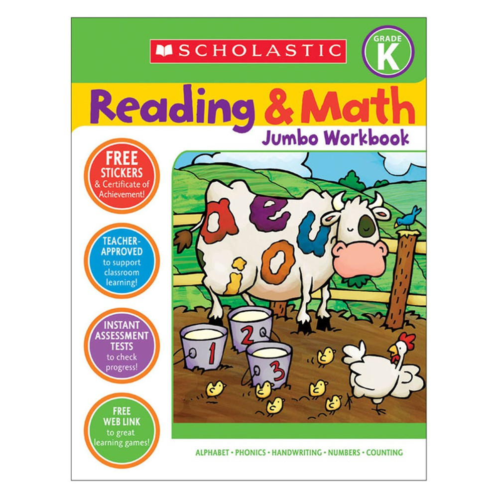 Reading & Math Jumbo Workbook: Grade K - SC-978599 | Scholastic Teaching Resources | Activity Books