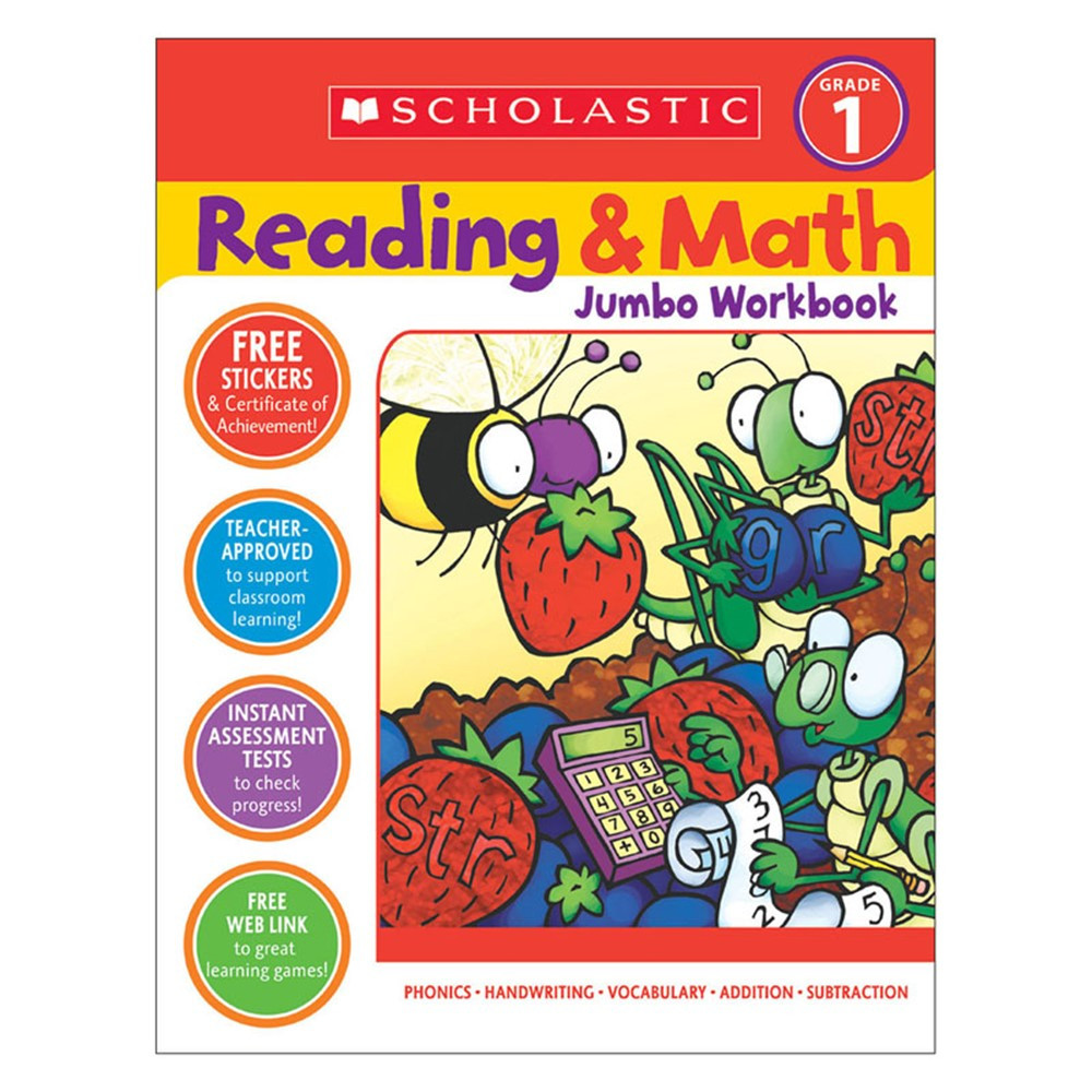 Reading & Math Jumbo Workbook: Grade 1 - SC-978600 | Scholastic Teaching Resources | Activity Books