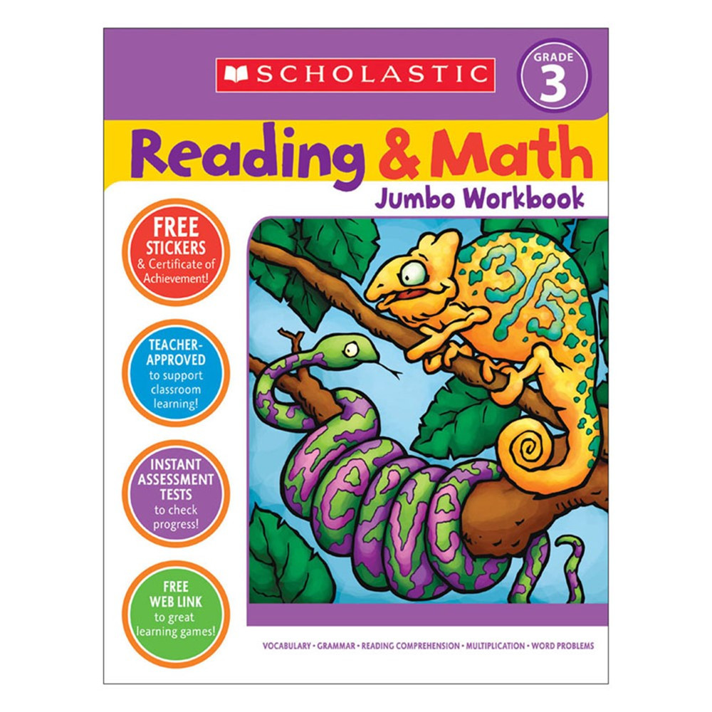 Reading & Math Jumbo Workbook: Grade 3 - SC-978602 | Scholastic Teaching Resources | Activity Books