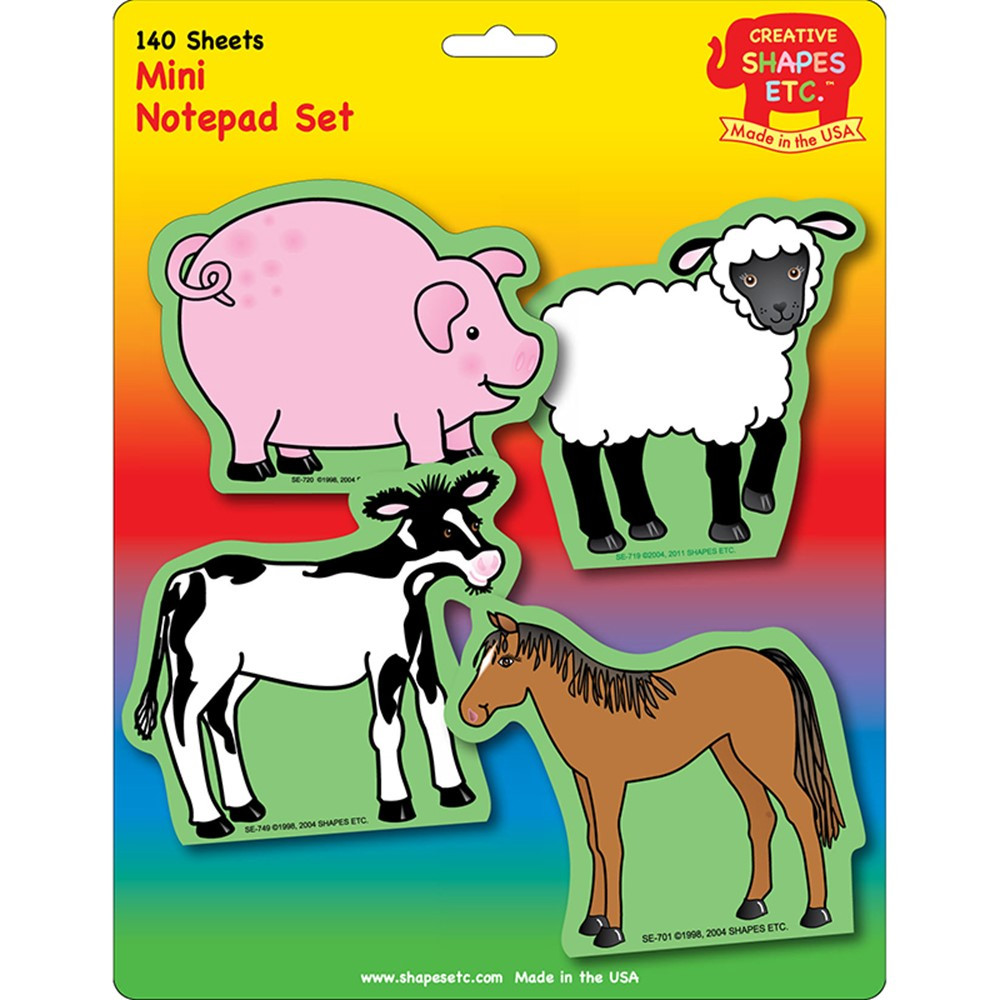SE-7943 - Farm Animals Set Mini Notepad in Note Pads