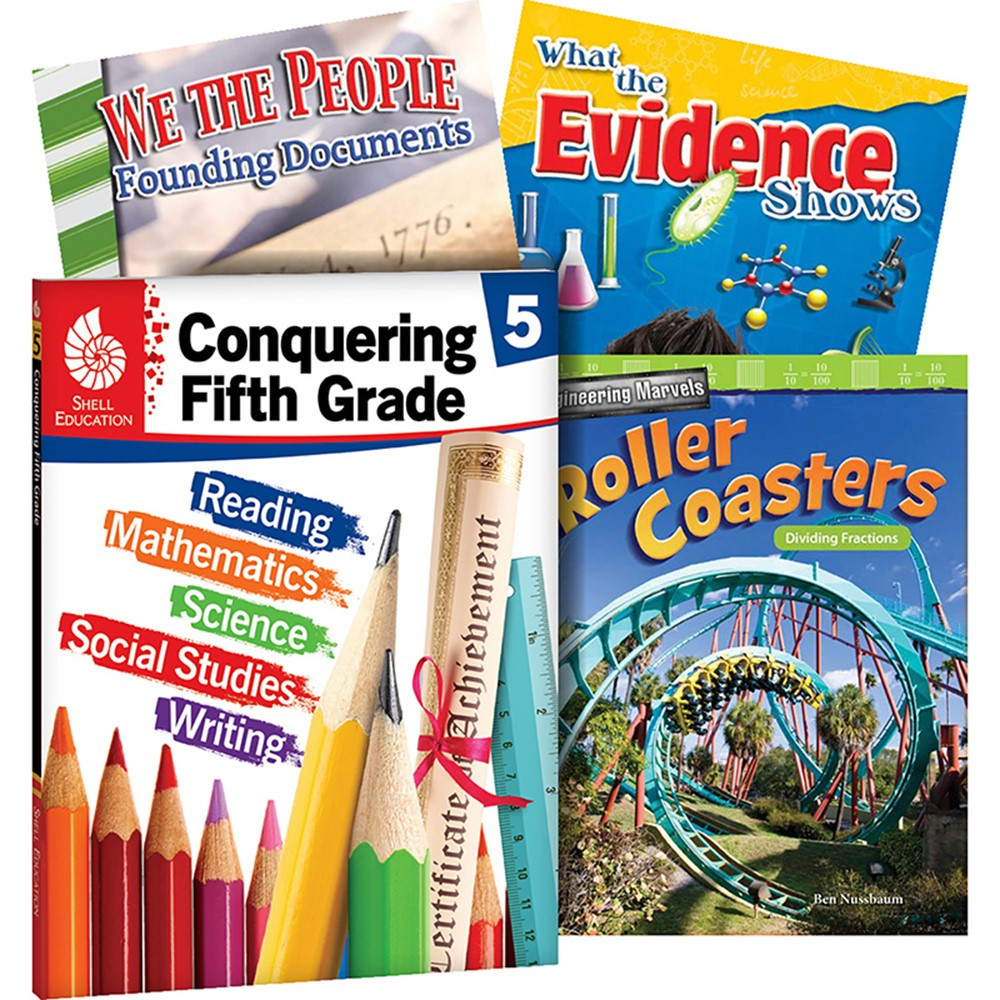 Conquering Fifth Grade, 4-Book Set - SEP100713 | Shell Education | Skill Builders