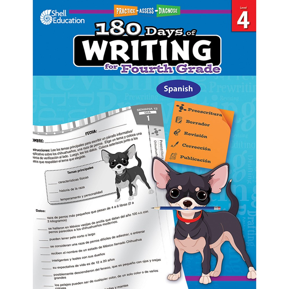 180 Days of Writing for Fourth Grade (Spanish) - SEP126829 | Shell Education | Language Arts