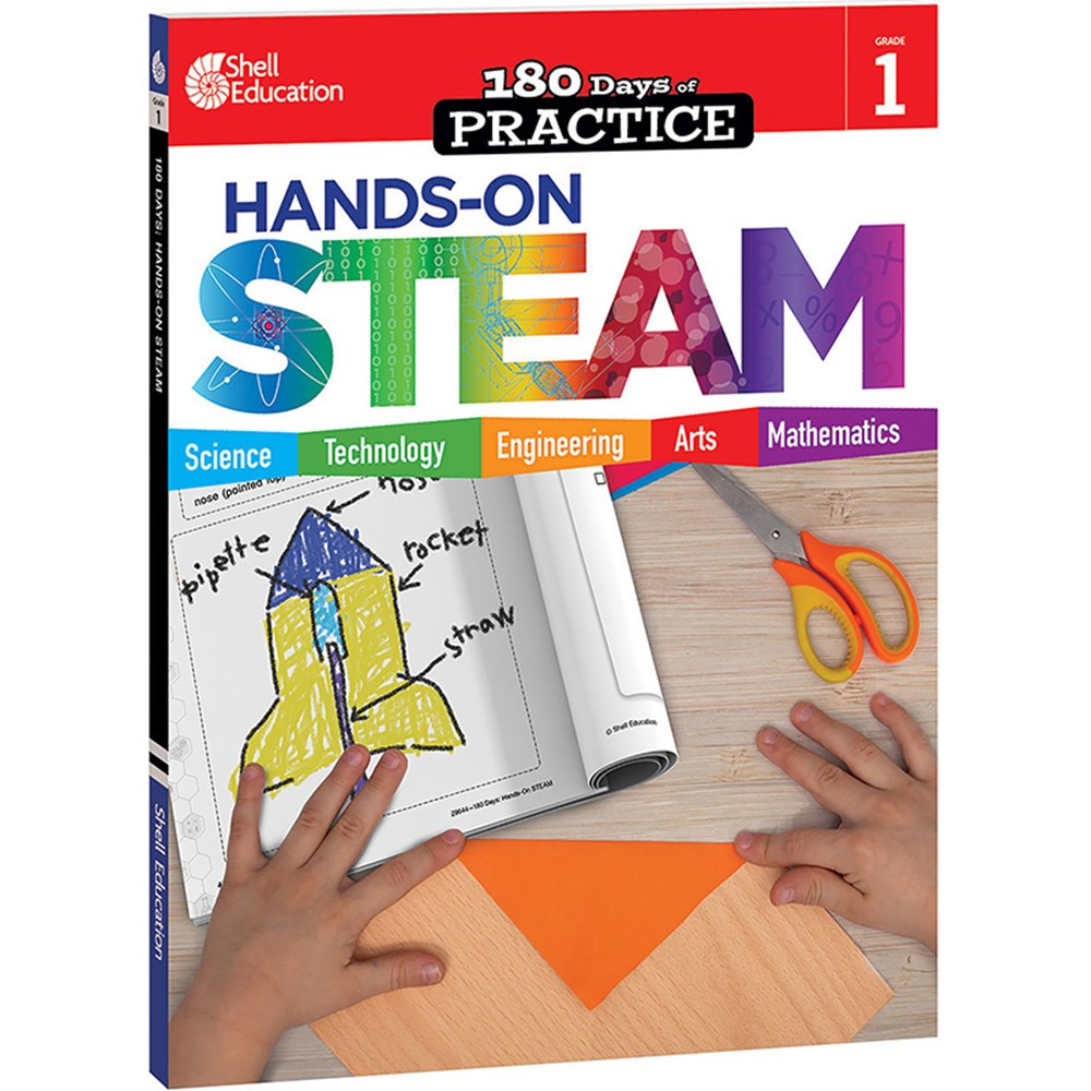180 Days: Hands-On STEAM, Grade 1 - SEP29644 | Shell Education | Activity Books & Kits