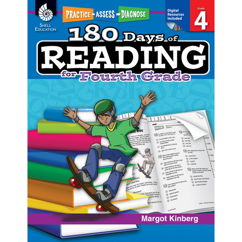 SEP50925 - 180 Days Of Reading Book For Fourth Grade in Reading Skills