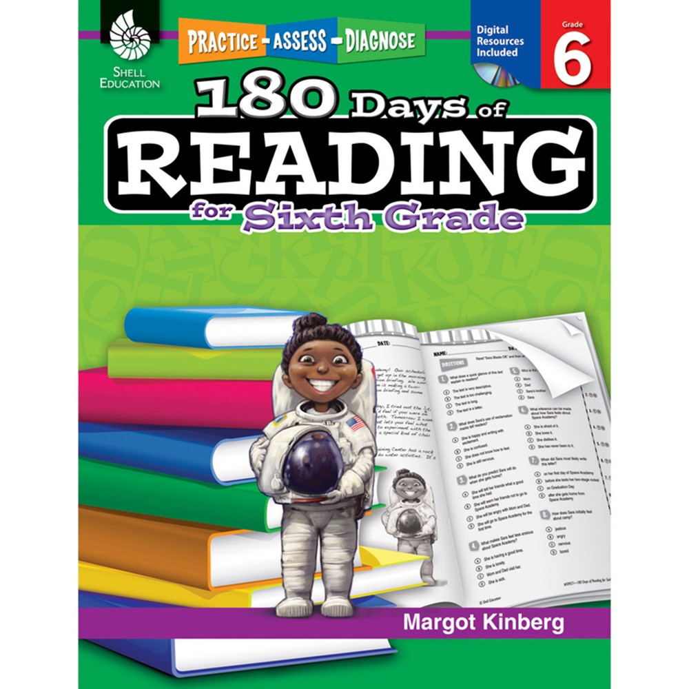 SEP50927 - 180 Days Of Reading Book For Sixth Grade in Reading Skills