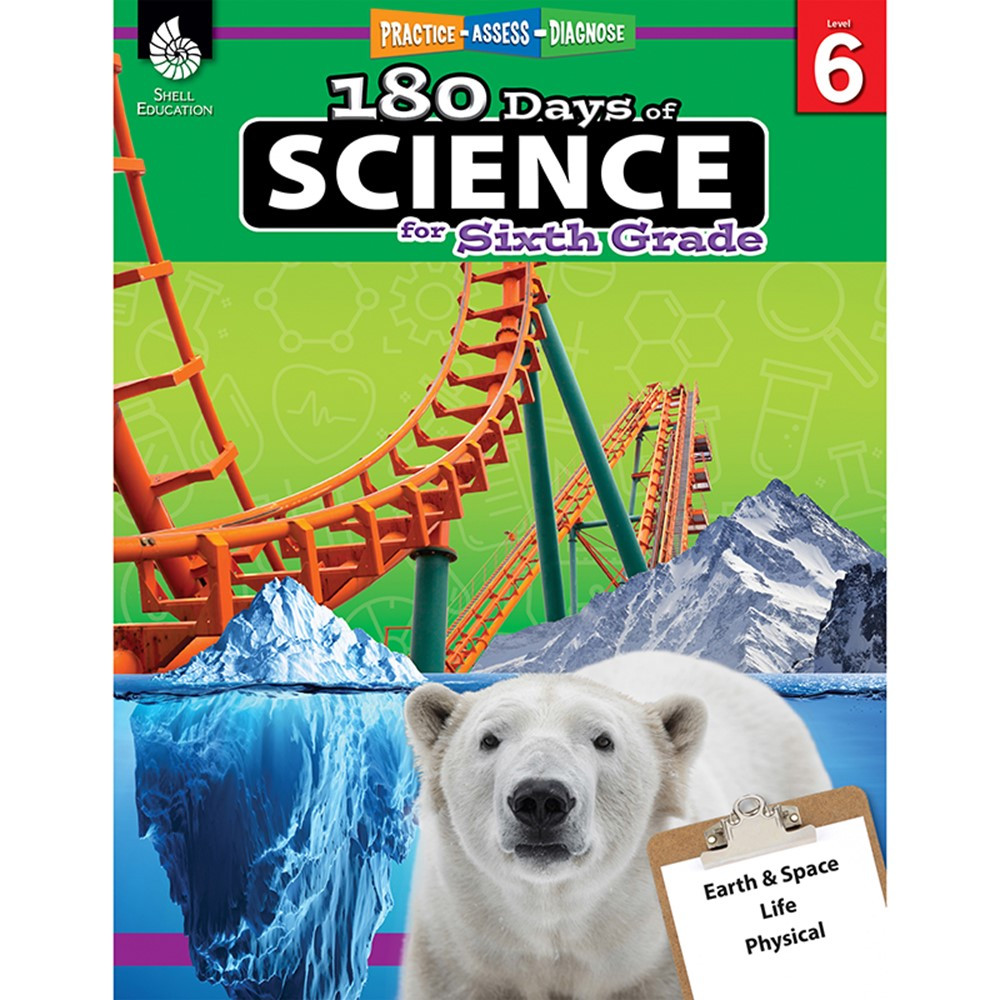 SEP51412 - 180 Days Of Science Grade 6 in Activity Books & Kits