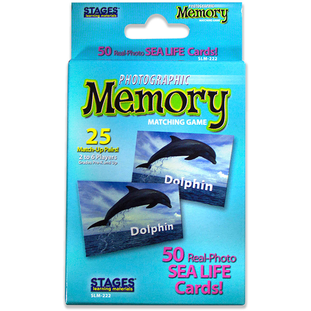 SLM222 - Sea Life Photographic Memory Matching Game in Language Arts