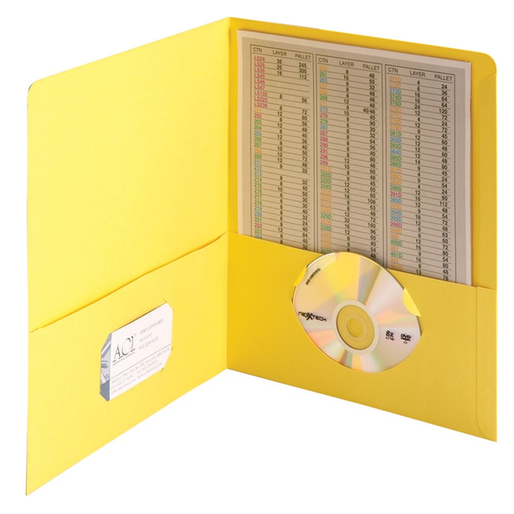 SMD87862 - Smead 25Ct Yellow Standard Two Two Pocket Folders in Folders