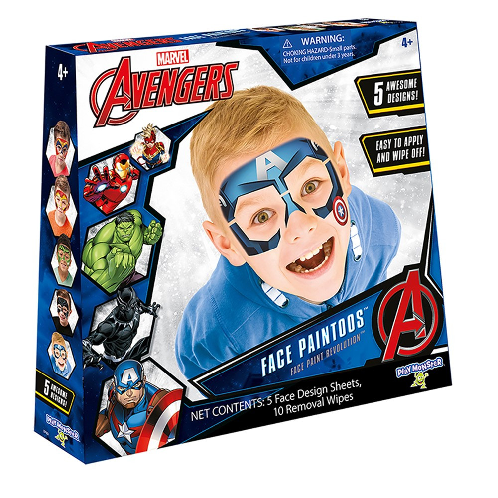 Face Paintoos Marvel Avengers 5-Pack - SME3703 | Playmonster Llc (Patch) | Art & Craft Kits