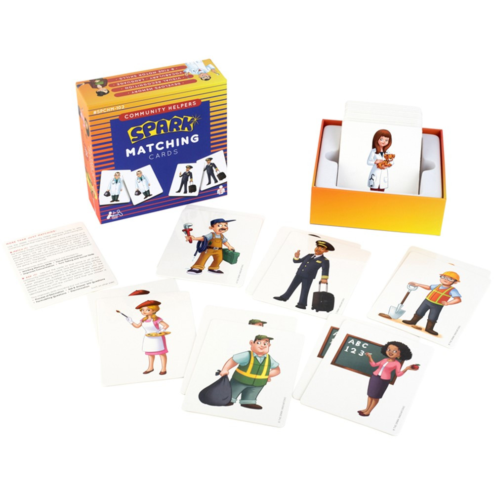 Community Helpers Matching Cards Memory Game - SRKSPCHM102 | Spark Innovations | Card Games
