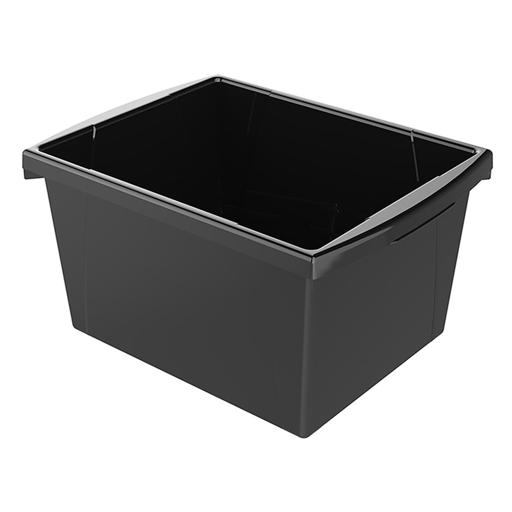 Small Classroom Storage Bin, Black - STX61466U06C | Storex Industries | Storage Containers