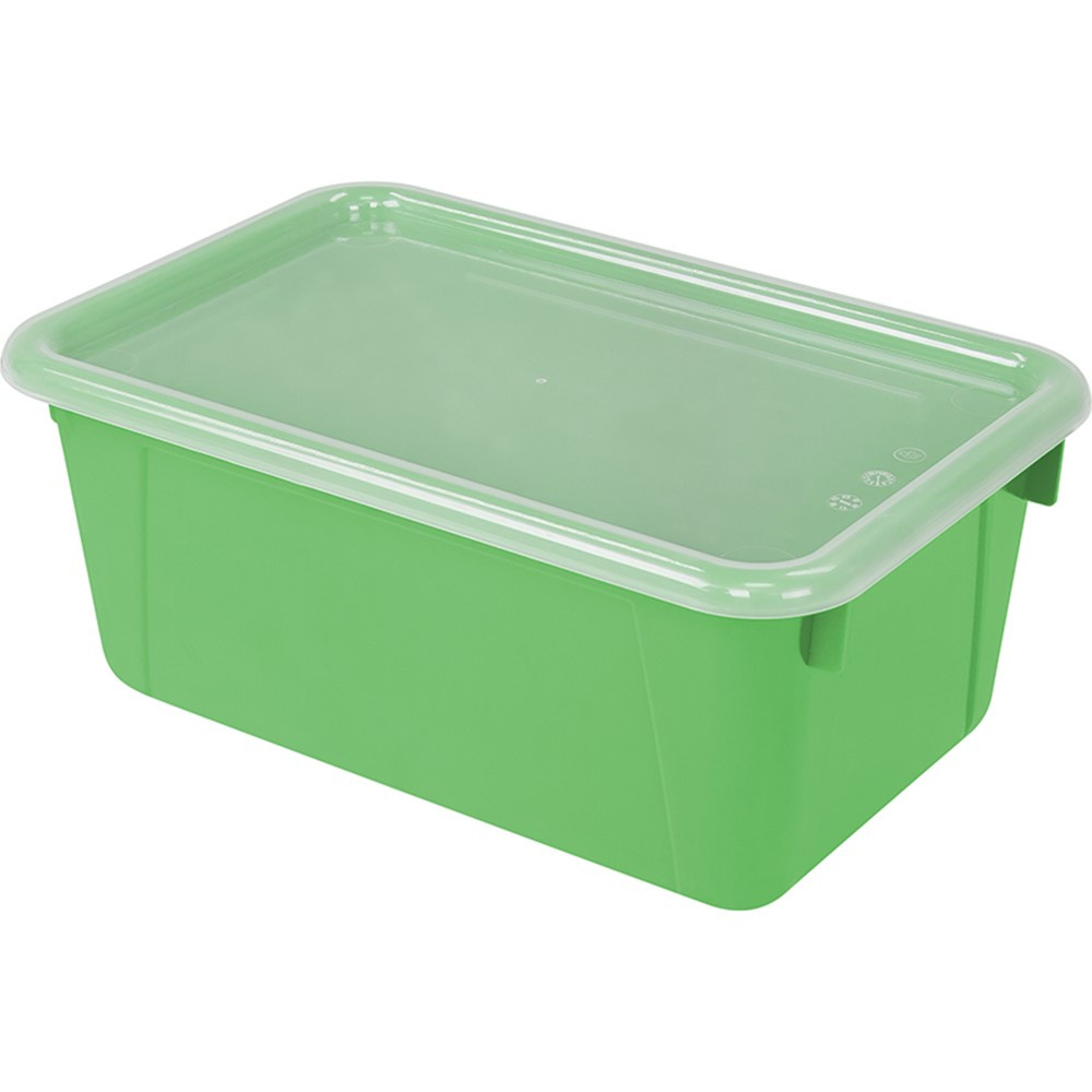 STX62409U06C - Small Cubby Bin With Cover Green Classroom in Storage Containers