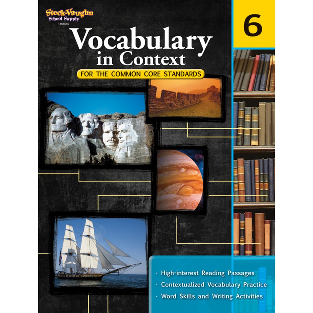 SV-9780547625799 - Gr 6 Vocabulary In Context For The Common Core Standards in Vocabulary Skills