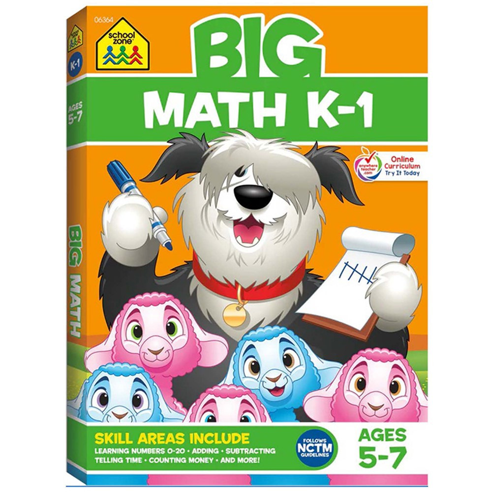 Big Workbook Math, Grades K-1 - SZP06364 | School Zone Publishing | Activity Books