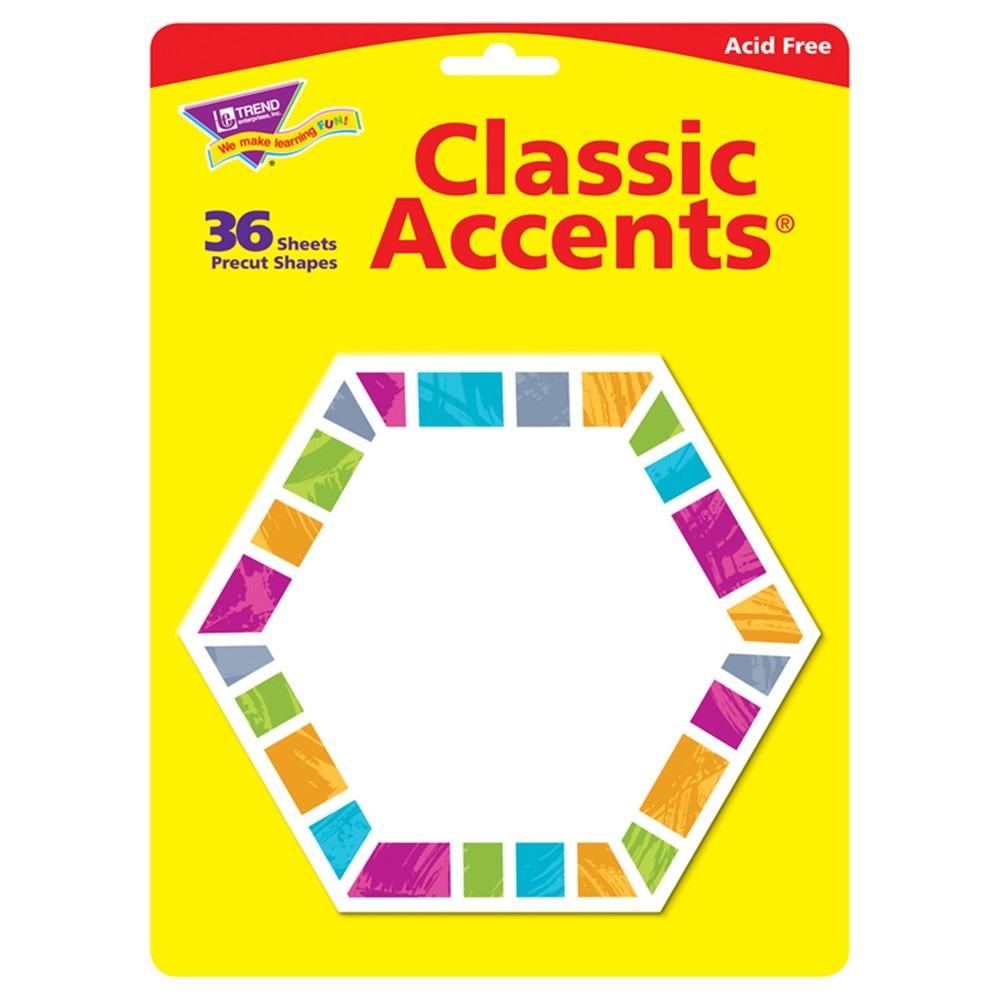 Color Harmony Hexa-stripes Classic Accents, 36 ct - T-10114 | Trend Enterprises Inc. | Accents