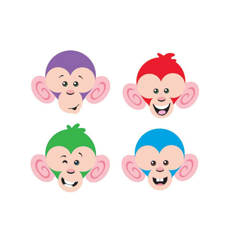 T-10877 - Monkey Mischief Friendly Faces Mini Accents Variety Pack in Accents