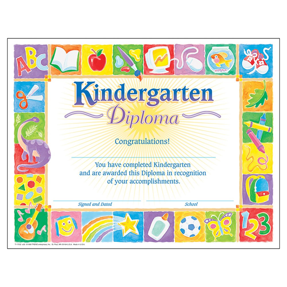 Classic Kindergarten Diploma , 30 ct T17002 Trend Enterprises Inc