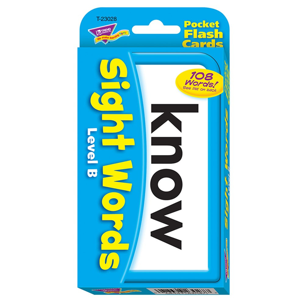 T-23028 - Pocket Flash Cards Sight Words B in Sight Words