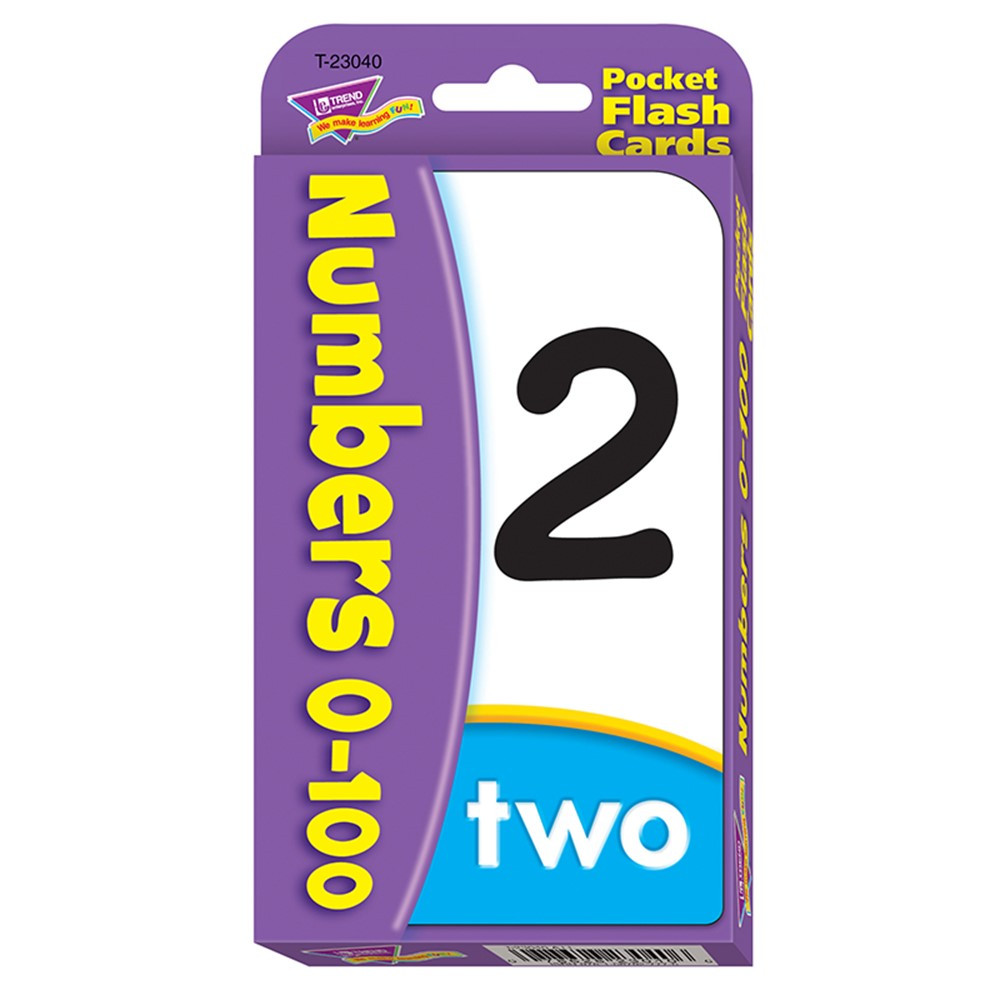 T-23040 - Numbers 0-100 Pocket Flash Cards in Flash Cards